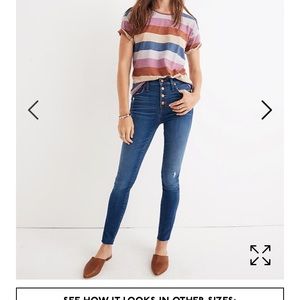 10" High-Rise Skinny Jeans in Hanna Wash